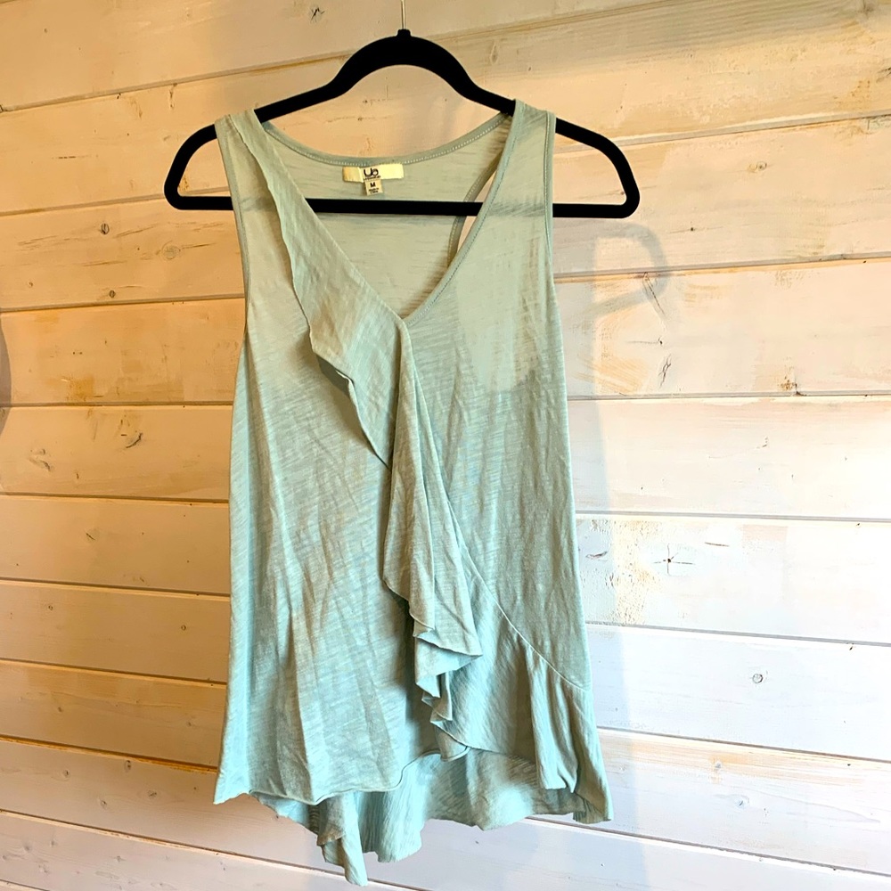 4/$30 Ya Los Angeles | Mint Ruffle Tank Top